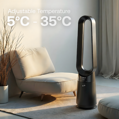 3 in 1 Bladeless Fan Heater Air Purifier (Black)