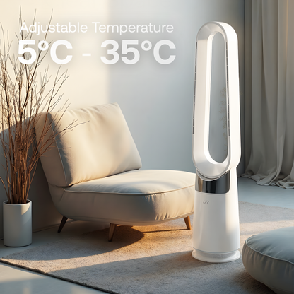 3 in 1 Bladeless Fan Heater Air Purifier (White)