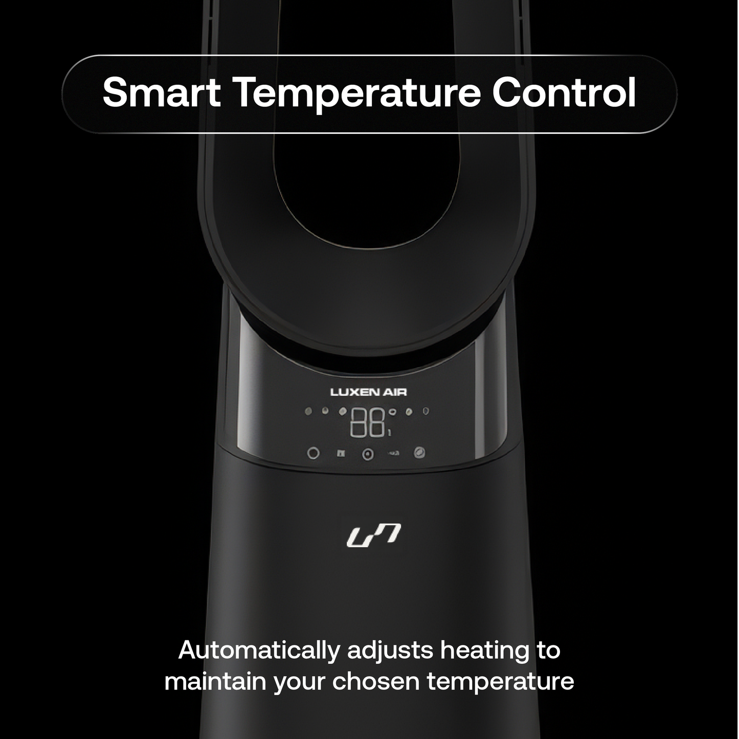 3 in 1 Bladeless Fan Heater Air Purifier (Black)
