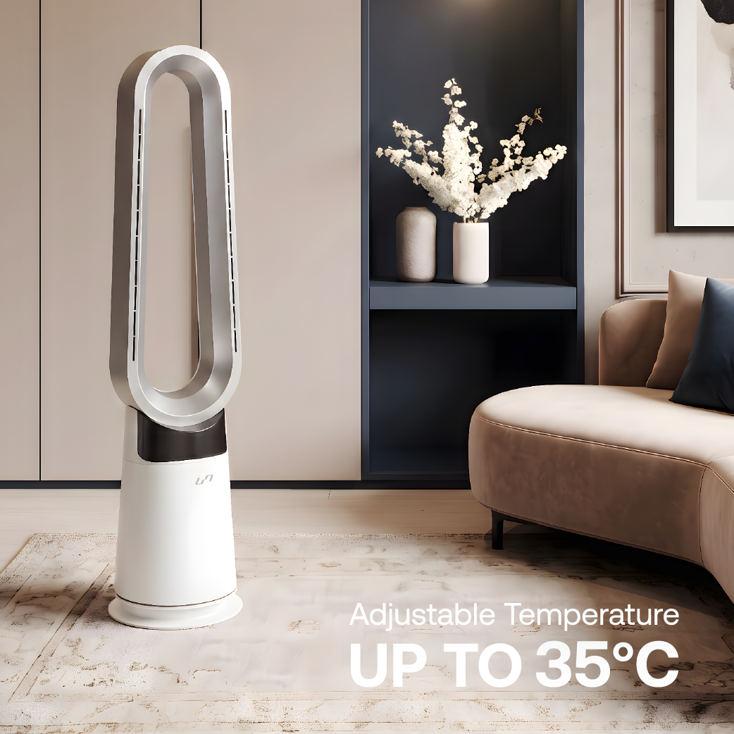 3 in 1 Bladeless Fan Heater Air Purifier (White)