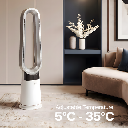 3 in 1 Bladeless Fan Heater Air Purifier (Silver)